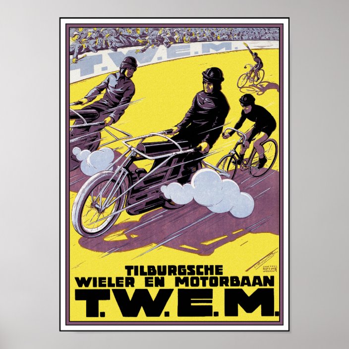 Motorbike & Bicycle Race Poster | Zazzle.co.uk
