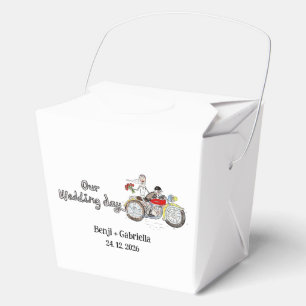 Motorbike Bride and Groom Wedding Favour Box