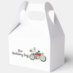 Motorbike Bride and Groom Wedding Favour Box