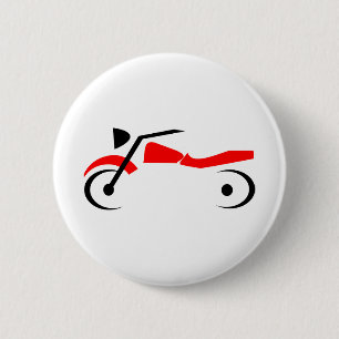 Motorbike Cycle Speed Vehicle Transportation Race. 6 Cm Round Badge