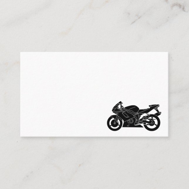 Motorbike Driver Rider Delivery Courier Messenger Business Card (Front)