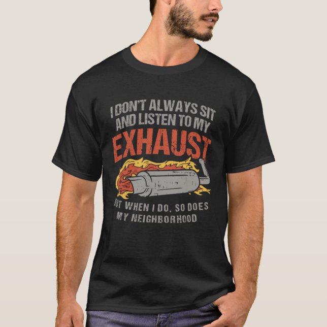 Motorbike Exhaust Bike Riding Quote Biker Funny Mo T-Shirt (Front)