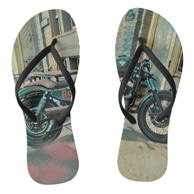 motorbike gifts for her flip flops (Footbed)
