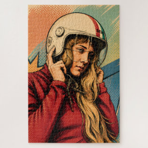 Motorbike Girl Jigsaw Puzzle