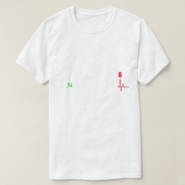 Motorbike Heartbeat - 1N23456   T-Shirt (Design Front)