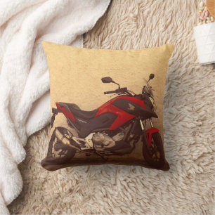 Motorbike Motorcycle Bike Biker Rider Cushion