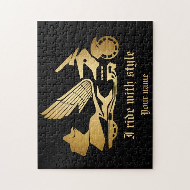 Motorbike motorcycle biker goldwing  jigsaw puzzle (Vertical)