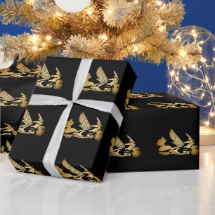 Motorbike motorcycle biker goldwing style wrapping paper