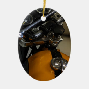 Motorbike Motorcycle Biker Rider Ceramic Tree Decoration