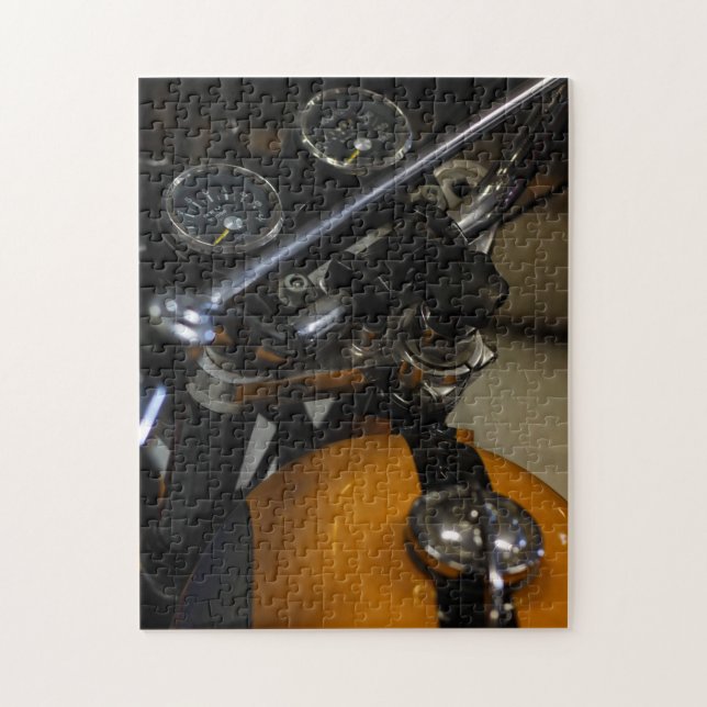 Motorbike Motorcycle Biker Rider Motorbike Jigsaw Puzzle (Vertical)