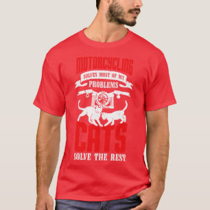 Motorbike Motorcycling Cat Lover Biker Gift T-Shirt