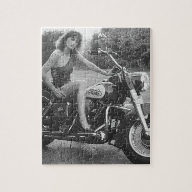 Motorbike Pinup Girl Jigsaw Puzzle (Vertical)
