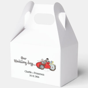 Motorbike & Sidecar Bride and Groom Wedding Favour Box