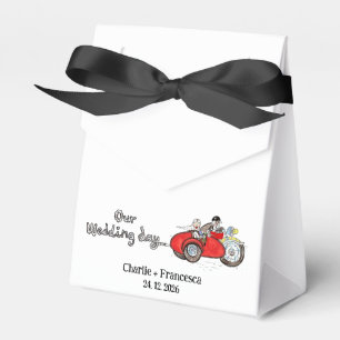 Motorbike & Sidecar Bride and Groom Wedding Favour Box