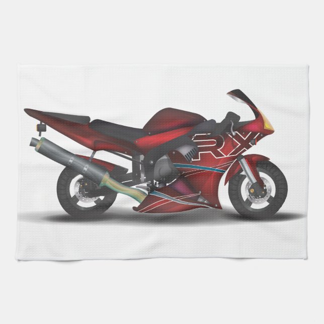 Motorbike Tea Towel (Horizontal)