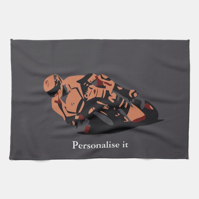 Motorbike Tea Towel (Horizontal)