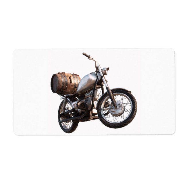 Motorbike with a barrel of wine (Front)