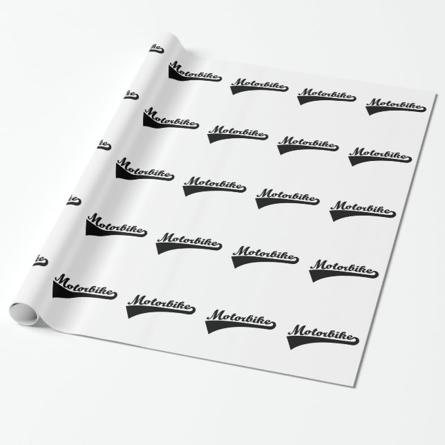 Motorbike Wrapping Paper (Unrolled)