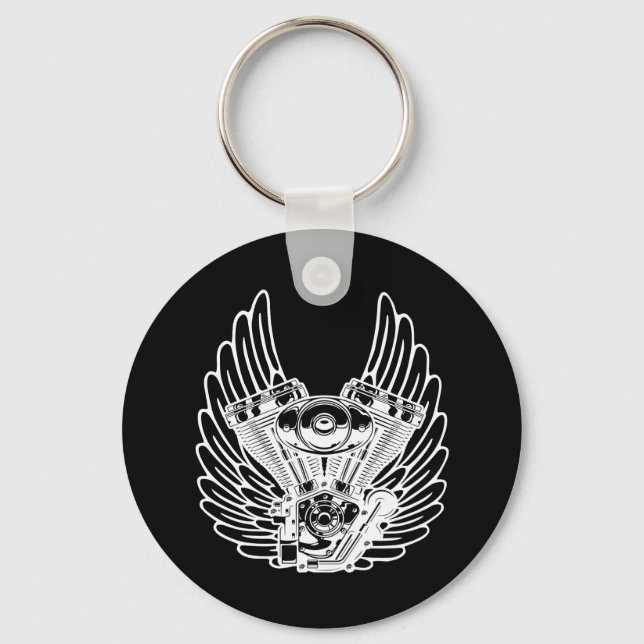 Motorbiker sign key ring (Front)