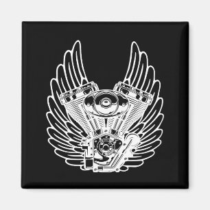 Motorbiker sign magnet