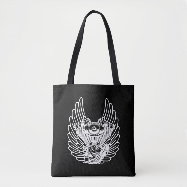 Motorbiker sign tote bag (Front)