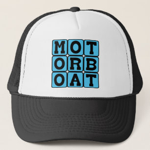 Motorboat, Aquatic Vehicle Trucker Hat