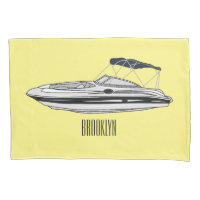 Motorboat cartoon illustration