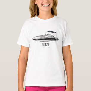 Motorboat cartoon illustration T-Shirt