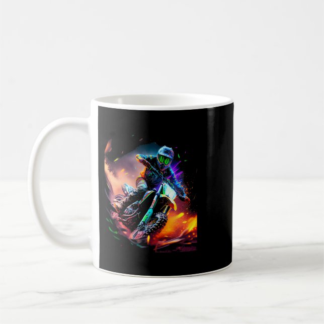 Motorcross Biker Motorcycle Enduro Motorcross Fan  Coffee Mug (Left)