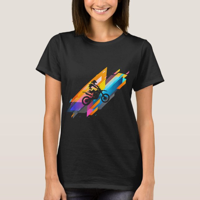 Motorcross Dirt Bike Rider Biker Motorist Motorcyc T-Shirt (Front)