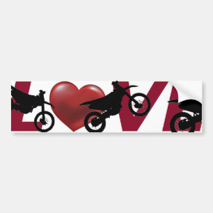 Motorcross, dirtbike, bumper and ice chest Sticker