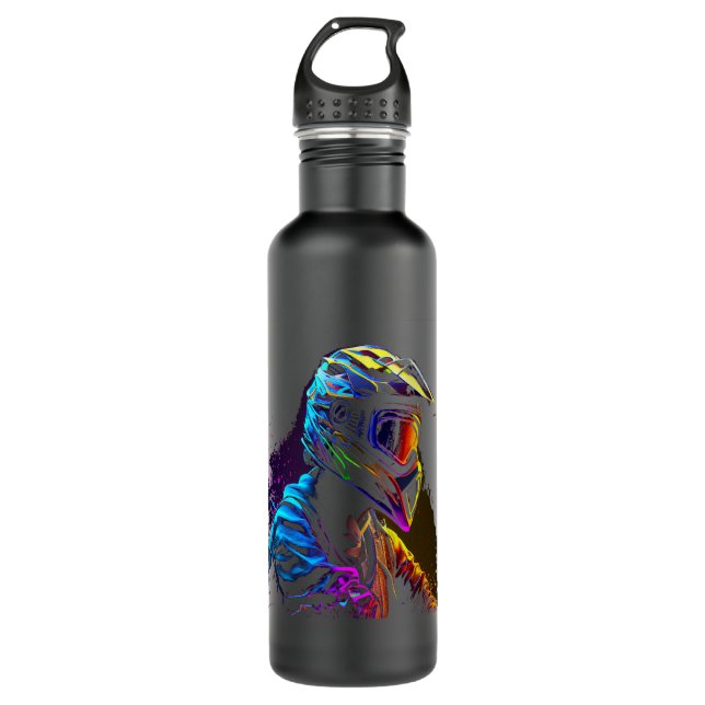 Motorcross helmet biker motorcycle enduro motorcro 710 ml water bottle (Front)