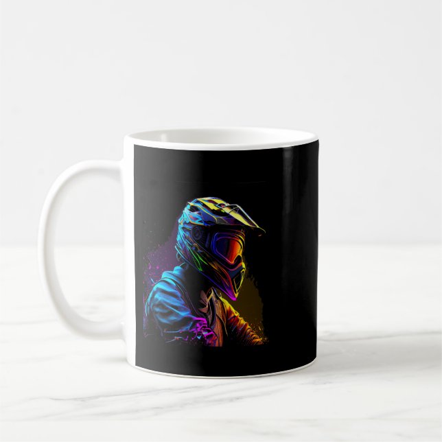 Motorcross helmet biker motorcycle enduro motorcro coffee mug (Left)