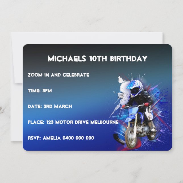 motorcross invitation (Front)