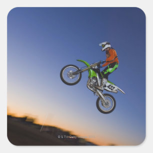 Motorcross Rider Square Sticker