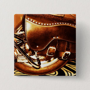 Motorcycle 15 Cm Square Badge