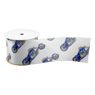 Motorcycle 1 - Blue Satin Ribbon