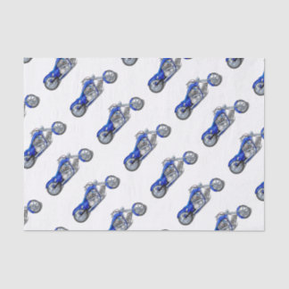 Motorcycle 1 - Blue Tissue Paper