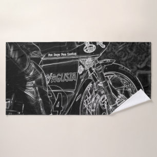 Motorcycle 1 btcn bath towel set