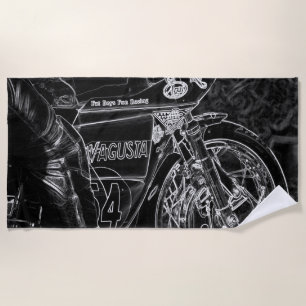 Motorcycle 1 btcna beach towel