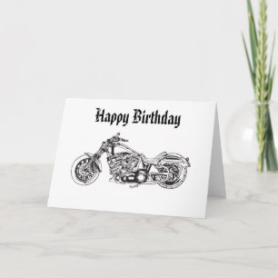Motorcycle..1, Happy Birthday Card