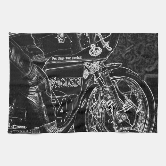 Motorcycle 1 ktcnm tea towel (Horizontal)