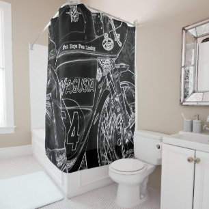 Motorcycle 1 sccna shower curtain