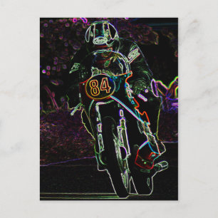 Motorcycle 2 pccnm postcard