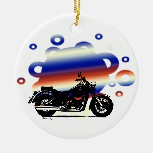 Motorcycle 2-Sided Christmas Ornament (Front)