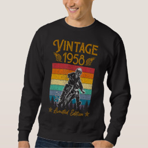 Motorcycle 64th Birthday Men Vintage 1958 Biker Mo Sweatshirt