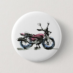 Motorcycle 6 Cm Round Badge