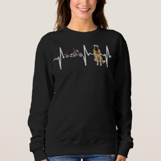 Motorcycle Anatolian Shepherd Dog Heartbeat Dog Sweatshirt