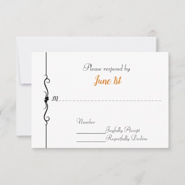 Motorcycle and Hearts Wedding RSVP Invitation (Front)