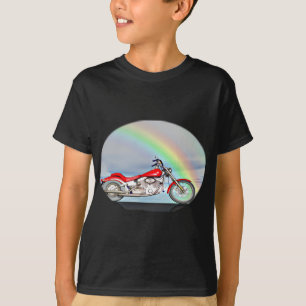 Motorcycle and rainbow T-Shirt